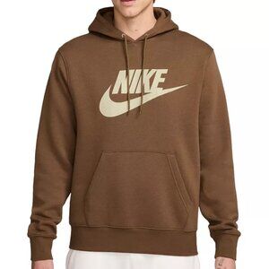Nike Mens Varisty Club Hoodie Sweatshirt Fleece GFX Pullover FN3868 XL Brown NEW